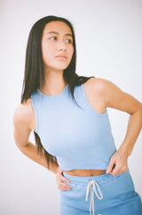 Ribbed Tank Cornflower