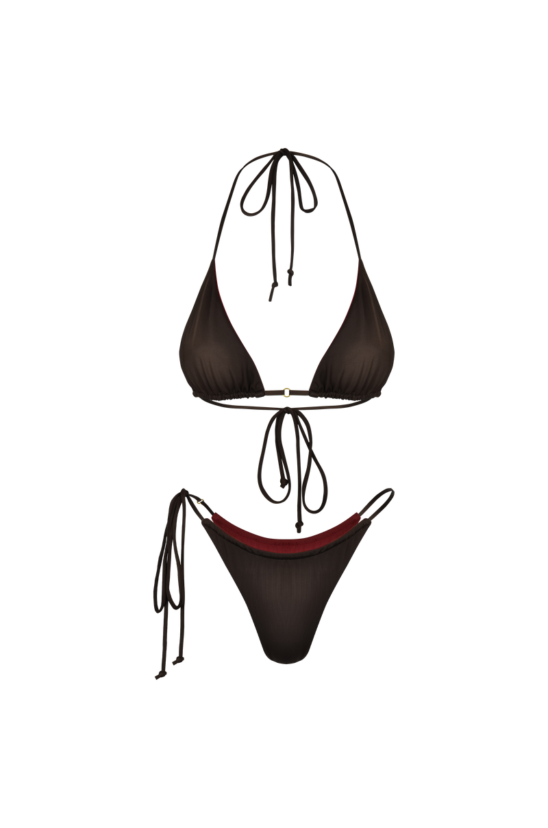 Xena Triangle Top Riversable Choco Rouge