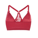 Passion Red - Lace Organic Cotton & Silk Bralette