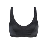 Back Support Full Coverage Wireless Organic Cotton Bra (Champagne & Black)