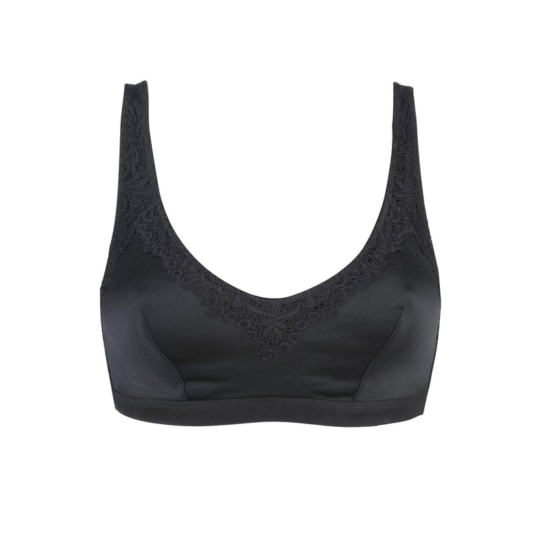 Back Support Full Coverage Wireless Organic Cotton Bra (Champagne & Black)