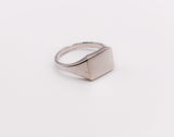 Italian Silver Rectangular Face Ring