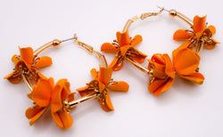 Sunny Blossom Hoop Earrings