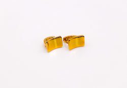 Golden Lock Rectangle Earrings