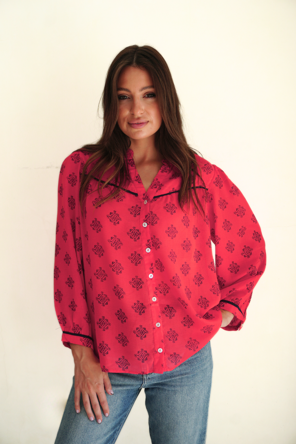 Anna Shirt in Sedona Tile Print