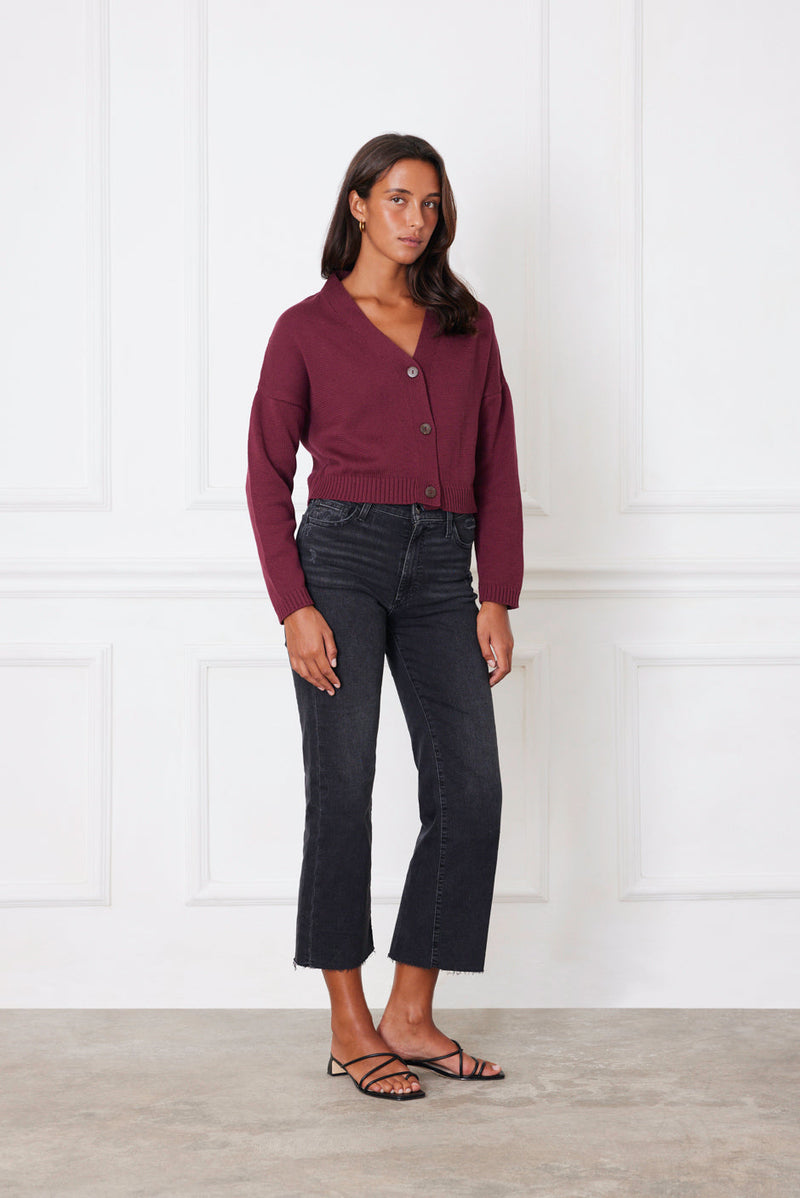 Diana Cardigan in Plum