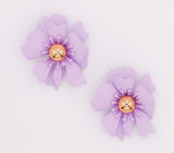 Purple Petal Glisten Earrings