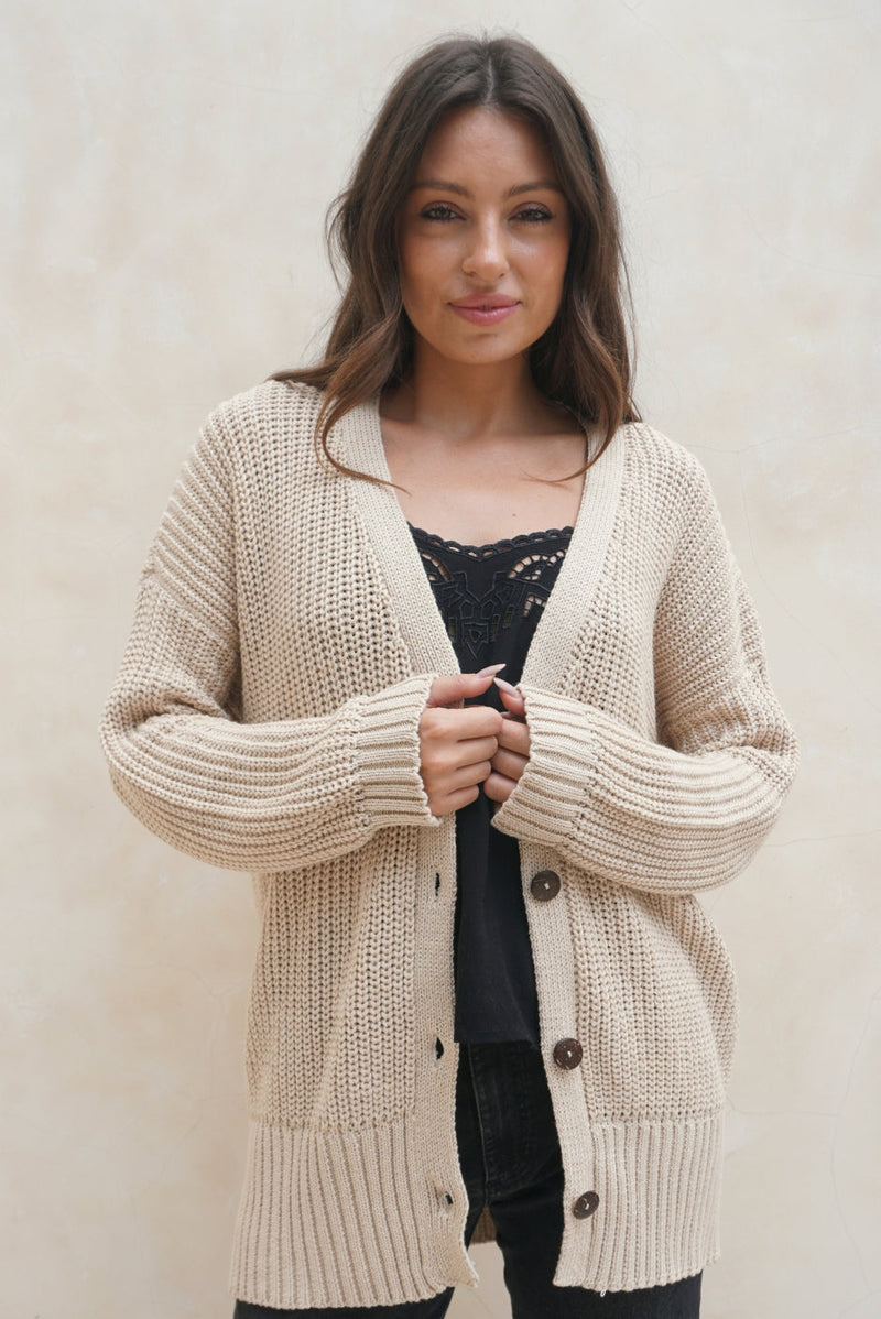 Emily Cardigan in Sand