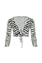 Sia Wrap Top Tiger Print