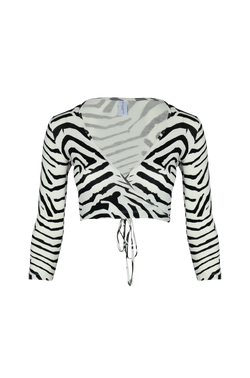 Sia Wrap Top Tiger Print