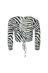 Sia Wrap Top Tiger Print