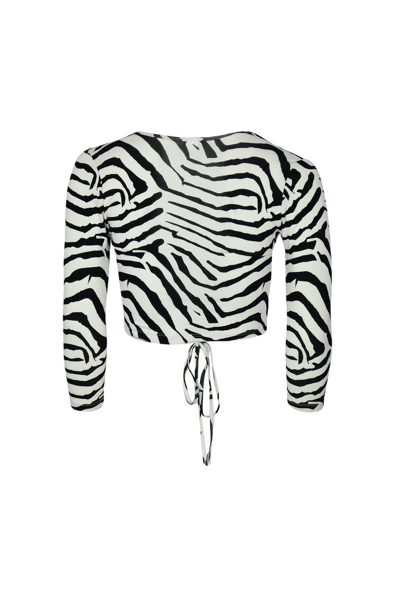 Sia Wrap Top Tiger Print