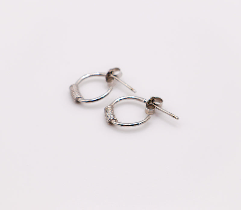 Italian Mini Sterling Silver Hoop Earrings