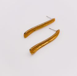 Gilded Bar Elegance Stud Earrings