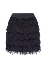 LEVI Black Fringe Skirt