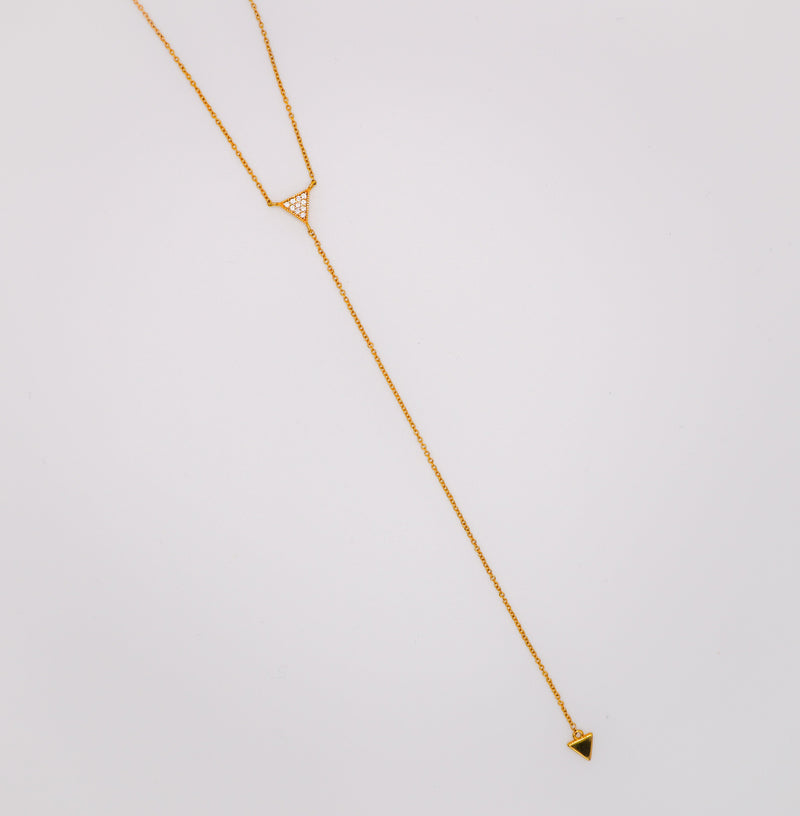 Gilded Triangle Delight Necklace