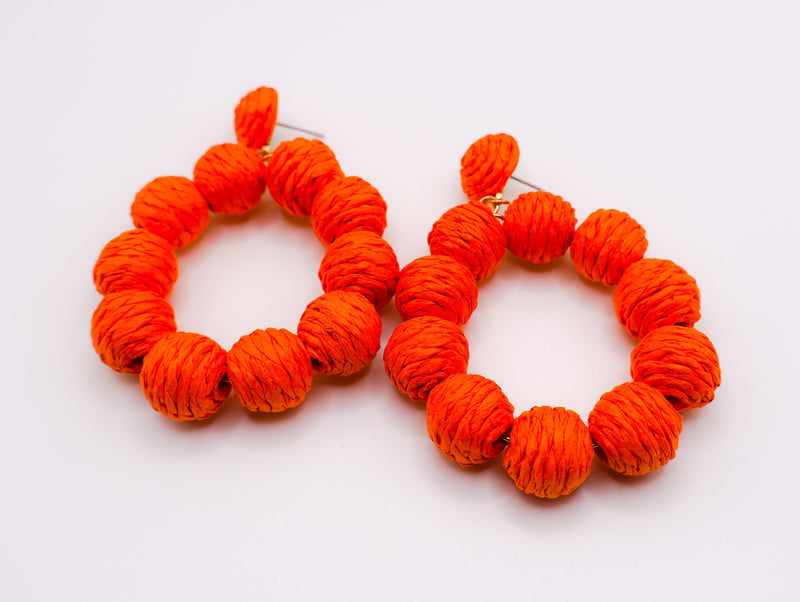 Tropical Sunset Hoop Earrings