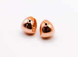 Italian Rose Gold Peanut-Shaped Earrings