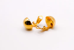 Italian Silver & Gold-Dipped Clip Ball Earrings