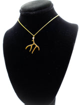 Golden Antler Elegance Necklace