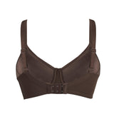 Cocoa-Supportive Non-Wired Silk & Organic Cotton Full Cup Bra With Removable Paddings