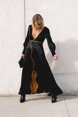 Adrienne Black Silk Dress