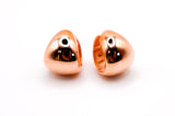 Italian Rose Gold Peanut-Shaped Earrings