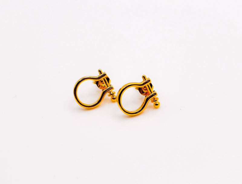 Golden Horseshoe Mini Earrings