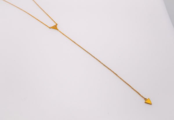 Gilded Triangle Delight Necklace