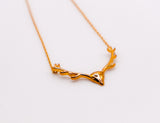 Golden Wilderness Antler Pendant