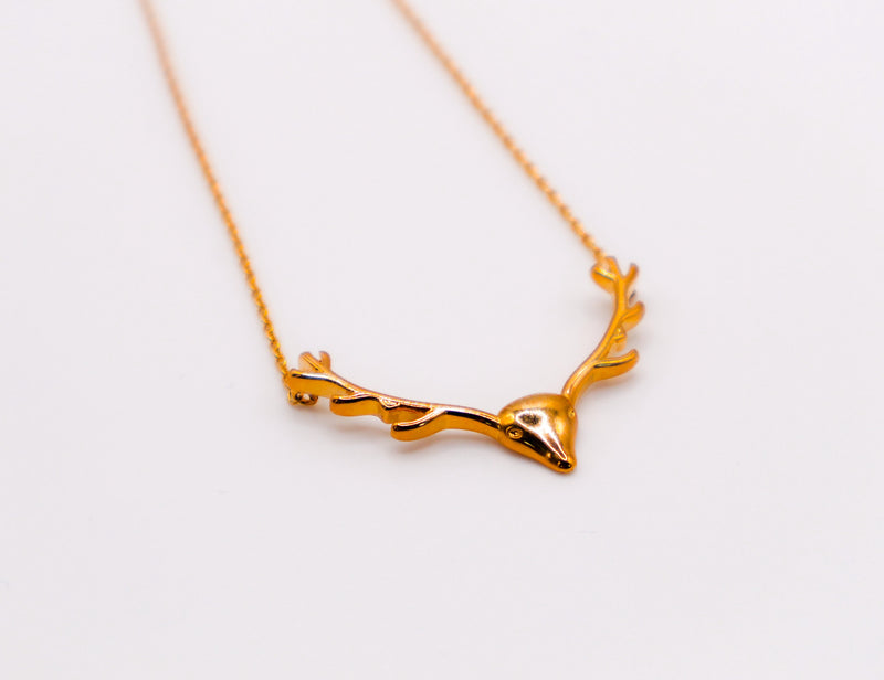 Golden Wilderness Antler Pendant