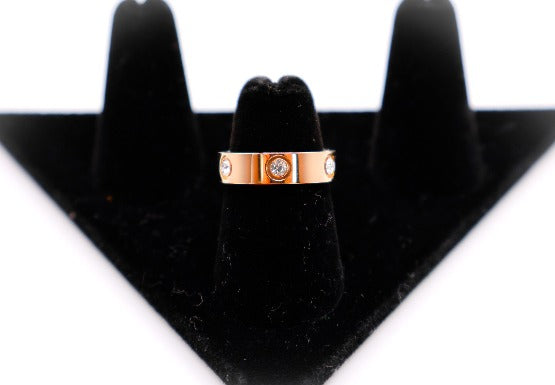 Radiant Rose Gold Gem Ring