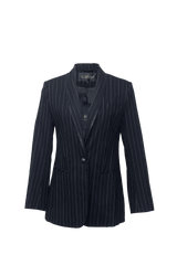 Black Pinstripes Blazer