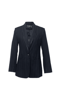 Black Pinstripes Blazer