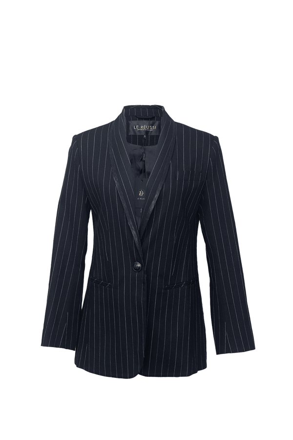 Black Pinstripes Blazer