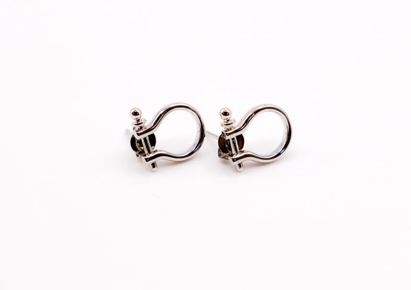 Whimsical White Gold Horseshoe Earrings