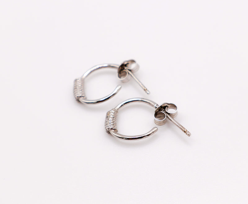 Italian Mini Sterling Silver Hoop Earrings