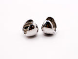 Italian Silver Peanut-Shaped Earrings