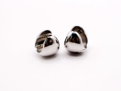 Italian Silver Peanut-Shaped Earrings