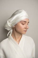 Mulberry Silk Bonnet in Cream