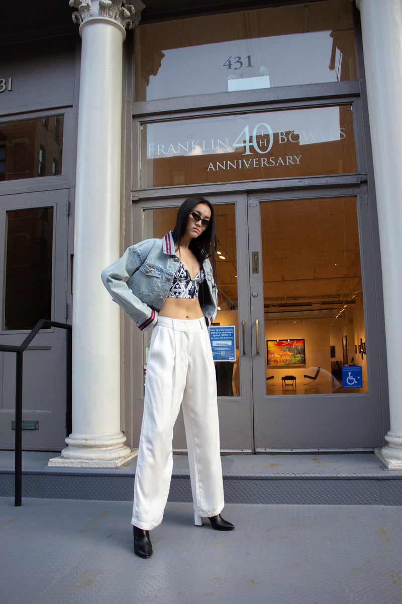 The Remi White Wide-Leg Pants