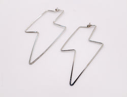 Silver Lightning Bolt Earrings