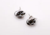 Italian Silver Floral Earrings