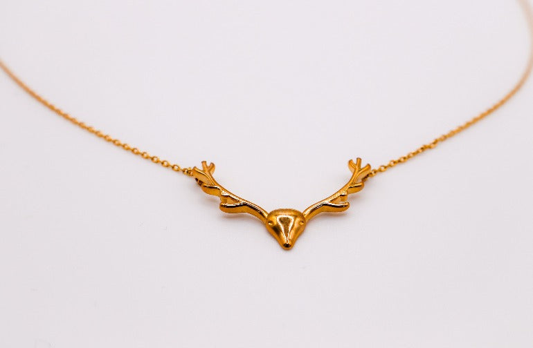 Golden Wilderness Antler Pendant