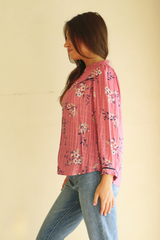 Anna Shirt in Cherry Blossom Print