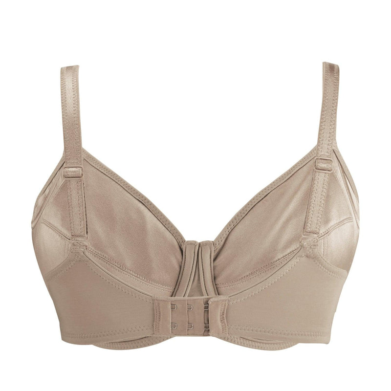 Shell-Underwired Silk & Organic Cotton Full Cup Bra With Removable Paddings