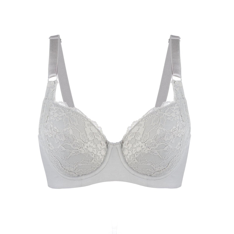 Mercury - Lace Silk & Organic Cotton Plunge Bra