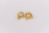 Golden Lock Rectangle Earrings