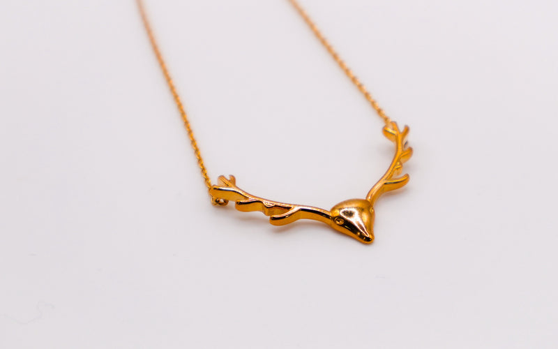 Golden Wilderness Antler Pendant