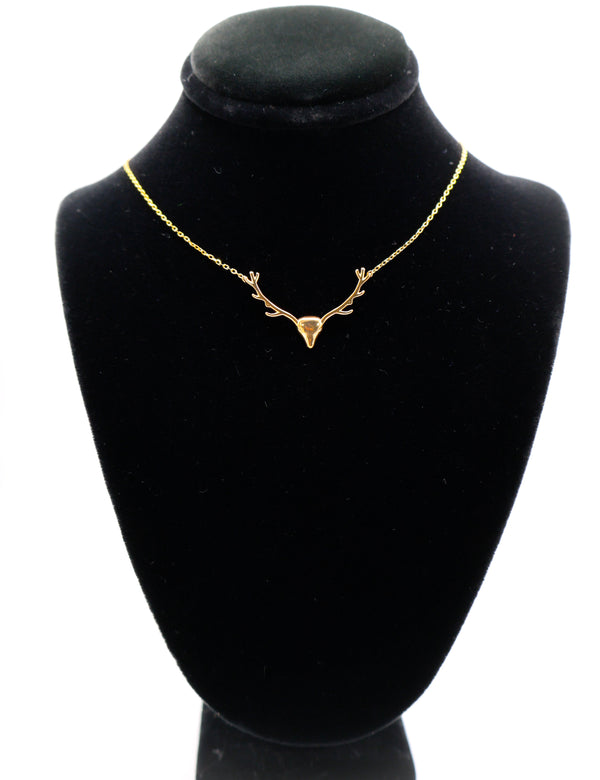 Golden Wilderness Antler Pendant